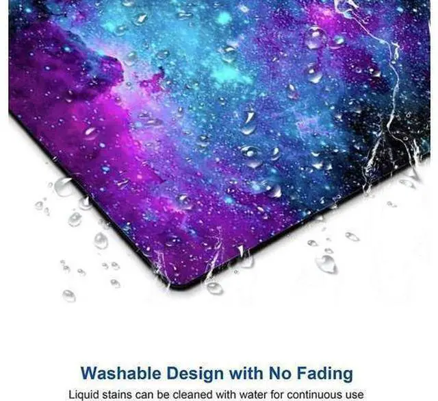 Alt view image 5 of 6 - Gaming Mouse Pad,Blue Purple Galaxy Nebula Universe Space Non-Slip Rubber Base Mouse Pads For Computers Laptop Office, 9.5X7.9X0.12 Inch(240Mm X 200Mm X 3Mm)