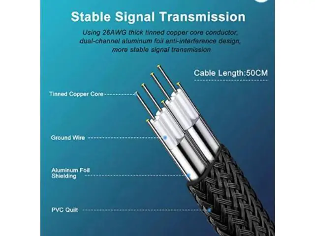Alt view image 2 of 5 - SATA cable, SATA 3.0 braided straight-to-angled data cable, SATA 3.0 solid-state drive data cable, SATA cable 0.5M