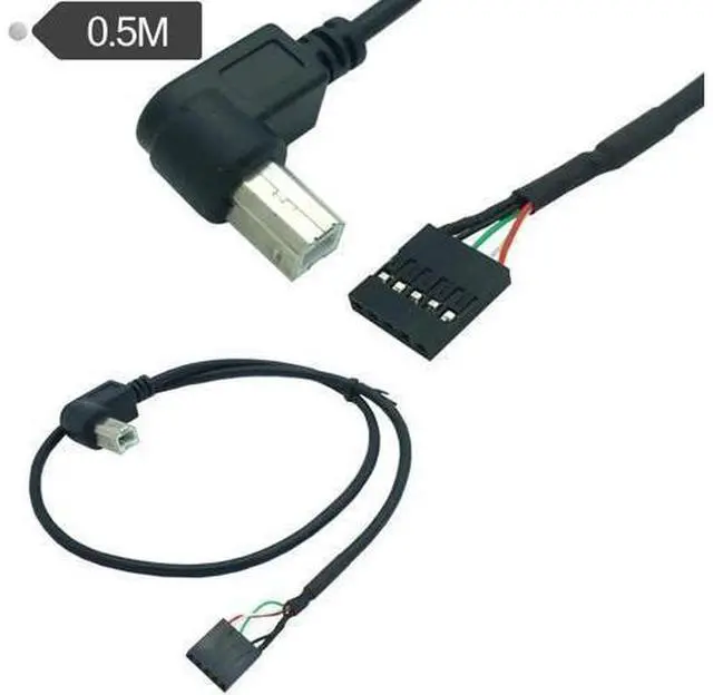 Main image of FOR 50cm Usb 90 B Male To 1x 5pin Female XH2.54 Usb Header Pcb Motherboard Cable