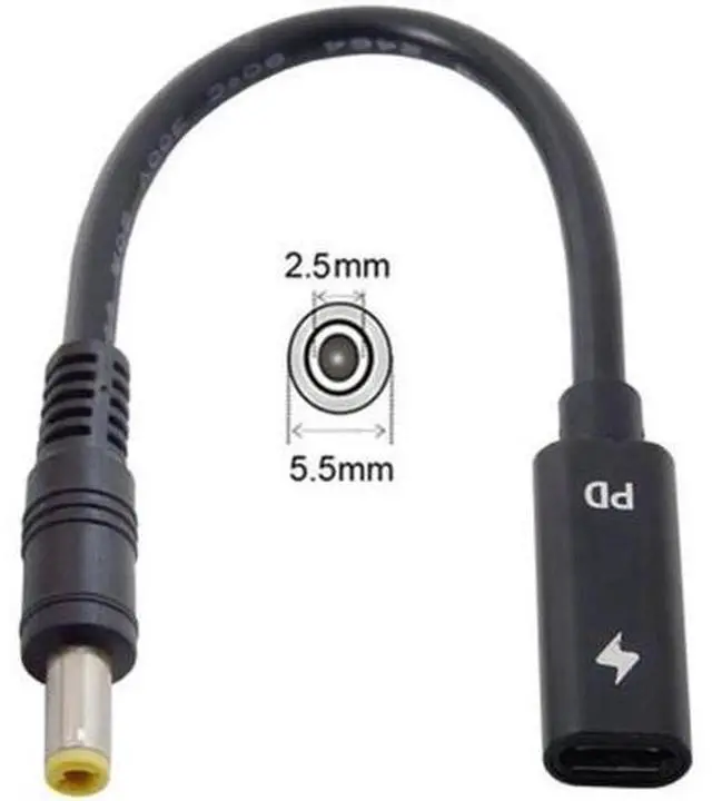 Alt view image 5 of 5 - Type C USB-C Female Input to 5.5*2.5mm Cable UC-109-5525MM