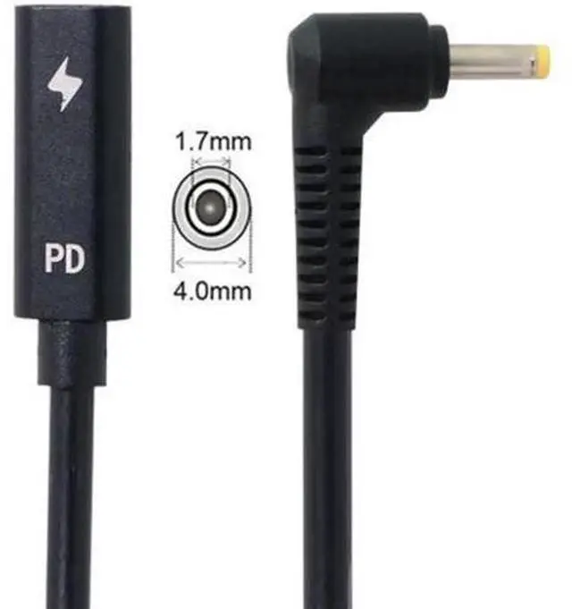 Alt view image 5 of 5 - Type C USB-C Female Input to 4.0*1.7mm Cable UC-109-4017MM