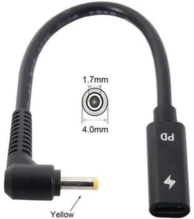 Alt view image 5 of 5 - Type C USB-C Female Input to 4.0*1.7mm Cable UC-109-4017MM