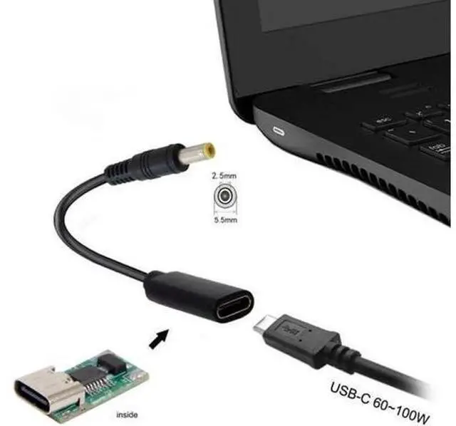 Alt view image 5 of 5 - Type C USB-C Female Input to 5.5*2.5mm Cable UC-109-5525MM