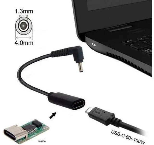 Alt view image 5 of 5 - Type C USB-C Female Input to 4.0*1.3mm Cable UC-109-4013MM