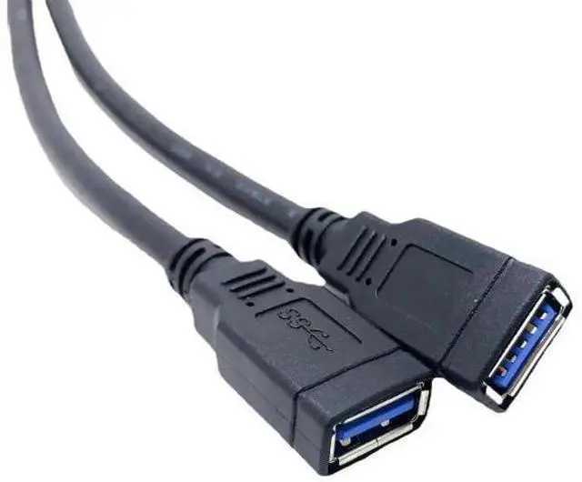 Alt view image 3 of 5 - Motherboard 20-pin male to dual USB 3.0 female extension cable 20P-2AF data cable PCl-E expansionBlade guard line