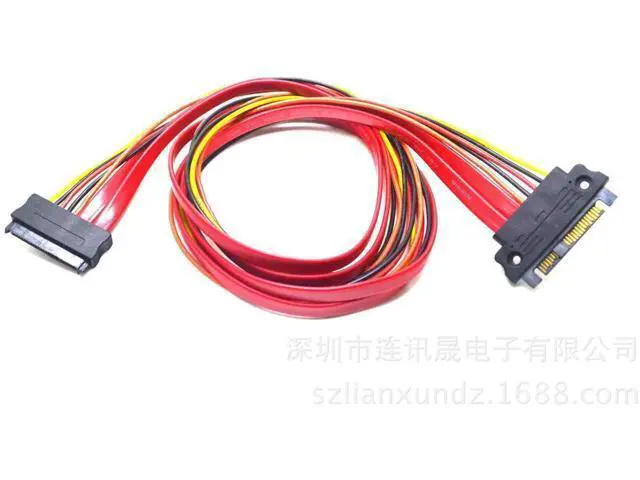Alt view image 3 of 6 - SAS29P Male to Female Extension Cable ServerPowerData CableComputer Data Cable 8482 Extension Cable 0.5M