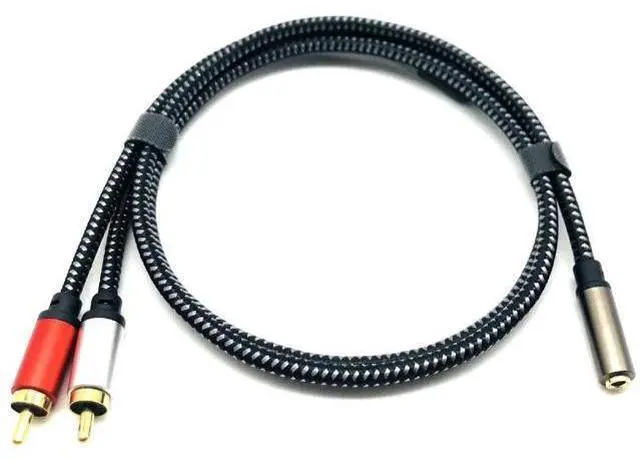 Main image of 3.5mm female-to-dual.lotus male audio cable for spliting one signal into two. t s 3.5mmin diameter and the female end is gold-plated.ltisalso available as a 2RCA male-to-female