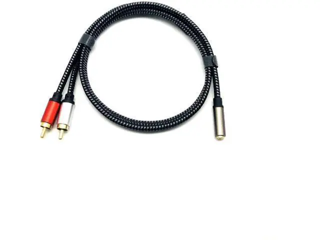 Alt view image 4 of 5 - 3.5mm female-to-dual.lotus male audio cable for spliting one signal into two. t s 3.5mmin diameter and the female end is gold-plated.ltisalso available as a 2RCA male-to-female