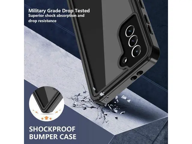Alt view image 4 of 7 - for Galaxy S21 Waterproof Case with Built-in Screen Protector Dustproof Shockproof 360 Full Body Underwater Case for S21 5G 6.2inch (2021) Black