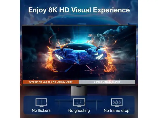 Alt view image 2 of 7 - USB C to Displayport 1.4 Cable Support 8K@60Hz, 4K@144Hz, 32.4Gbps Type C to DP Cord Compatible Thunderbolt 4/3 & USB4 for iPad, MacBook Pro M1 M2/Air, Surface, iMac, XPS and More (3.3FT)