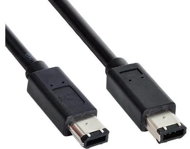 Alt view image 4 of 7 - FireWire IEEE 1394 6 Pin to 6Pin FireWire 400 to 400 6-6 ilink Cable 1.8m Black