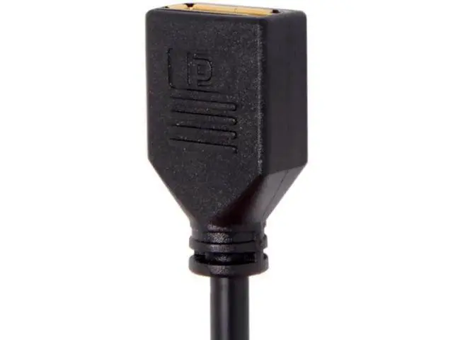 Alt view image 7 of 7 - Left Angled Mini DP DisplayPort 90 Degree to DisplayPort Female Cable for Displays Monitors