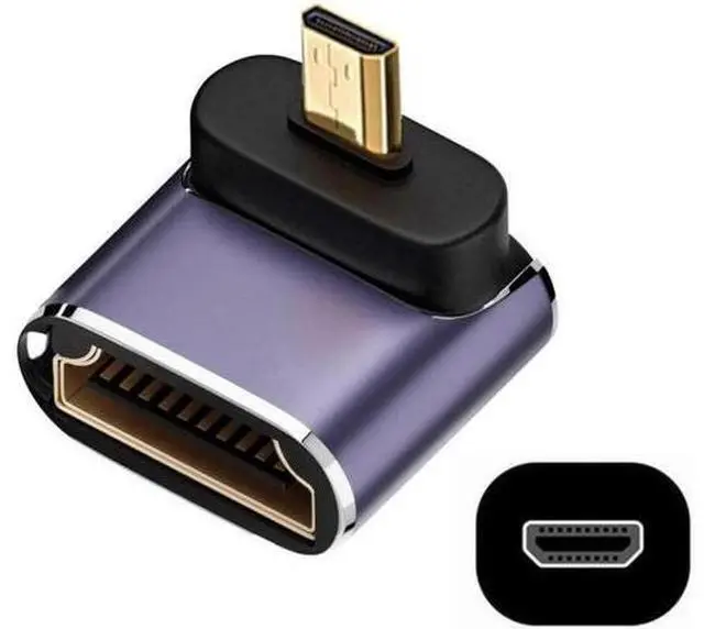 Main image of Down Angled Micro HDMI Male to HDMI 2.1
