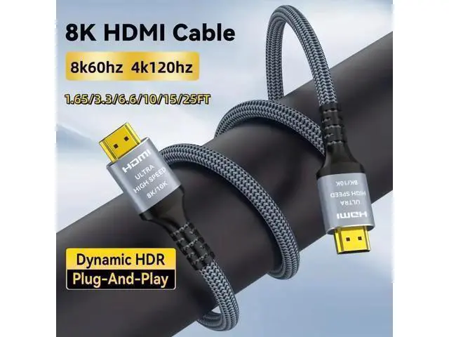 Alt view image 3 of 7 - 8K HDMI 2.1 Cable(H133G) 0.5M
