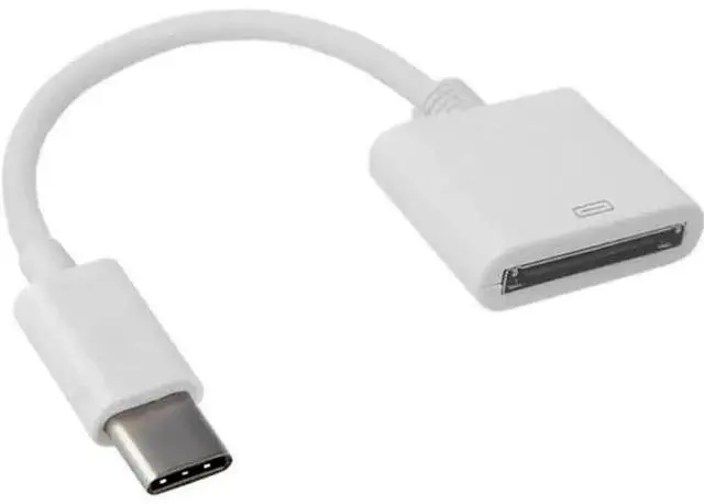 Main image of for Apple 30pin Female to USB 3.1 Type-C USB-C Sync Data Charging Adapter Cable Cell Phone OTG Adapters USB Cables Accessories White 30 Pin to USB C 21cm