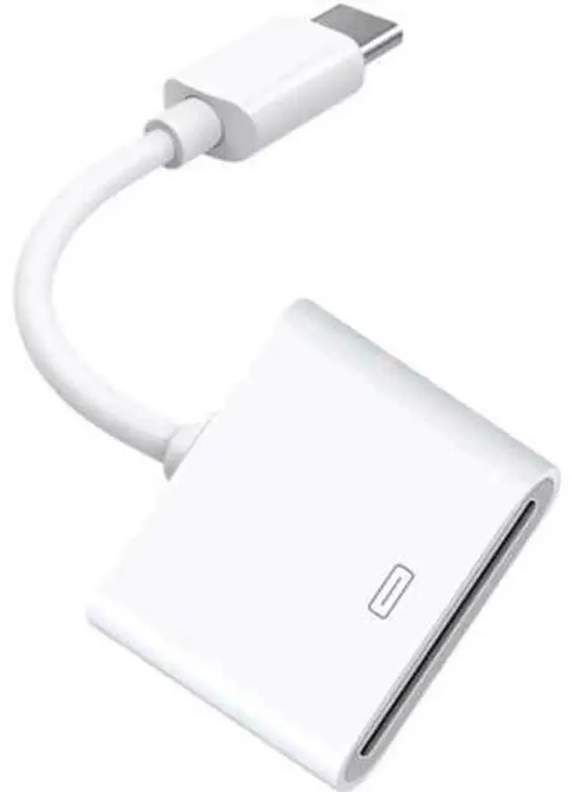 Alt view image 5 of 6 - for Apple 30pin Female to USB 3.1 Type-C USB-C Sync Data Charging Adapter Cable Cell Phone OTG Adapters USB Cables Accessories White 30 Pin to USB C 21cm