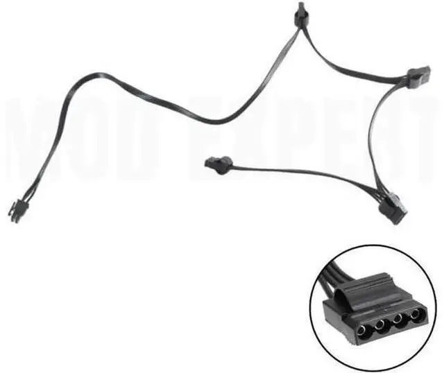 Alt view image 3 of 6 - 4 Molex IDE 4Pin Female Modular Power Cable for Seasonic FOCUS PLUS 1000W 850W 750W 650W 550W Platinum Power