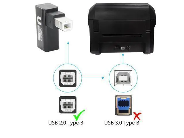 Alt view image 4 of 7 - 90 Degree USB B 2.0 Printer Adapter Up Angle USB Type B Male to Female Connector MIDI Extender Aluminium Hull for Printer Electric Piano and More Devices