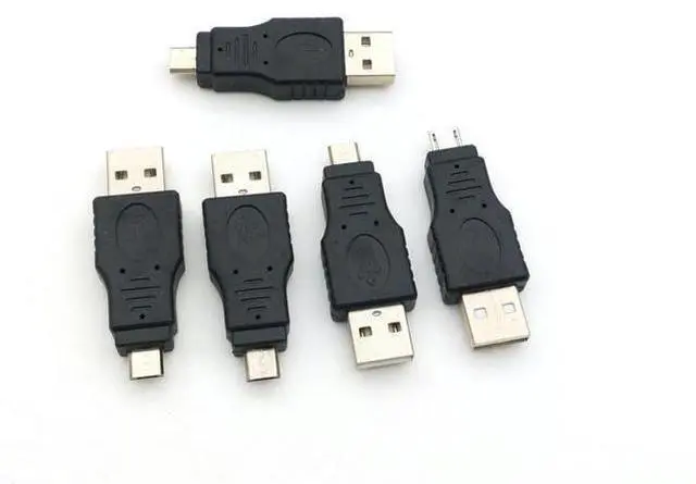 Main image of OIAGLH 5Pcs USB 2.0 A Male to Micro USB 5 Pin Male Plug Adapter CONNECTOR