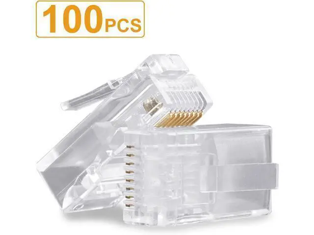 Alt view image 2 of 5 - SHD RJ45 Connectors RJ45 Crimp Ends 8P8C UTP Network Plug for CAT5 CAT5E CAT6 Stranded Cable Solid Crystal Head 100PCS
