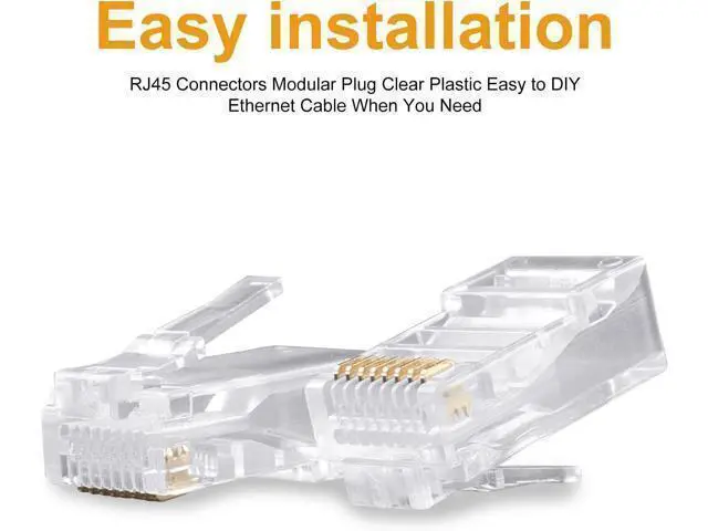 Alt view image 3 of 5 - SHD RJ45 Connectors RJ45 Crimp Ends 8P8C UTP Network Plug for CAT5 CAT5E CAT6 Stranded Cable Solid Crystal Head 100PCS
