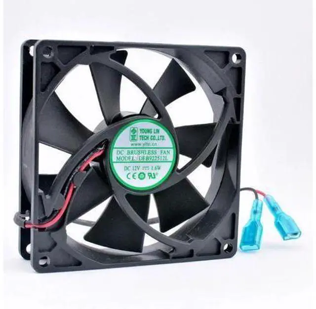Alt view image 2 of 4 - DFB922512L 92mm fan 92x92x25mm DC12V 1.6W 2 wires, double ball bearings, cooling fan for chassis power supply CPU