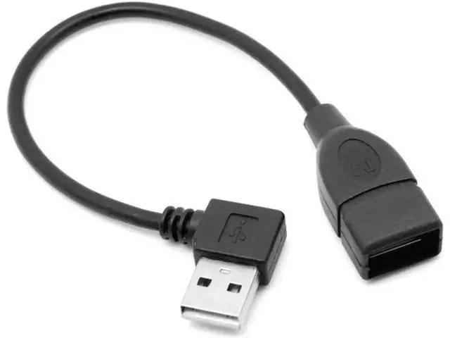 Alt view image 5 of 5 - 90 Degree Right Angled USB 2.0 A Male to USB Female Extension Cable 20cm U2-002-RI-0.2M