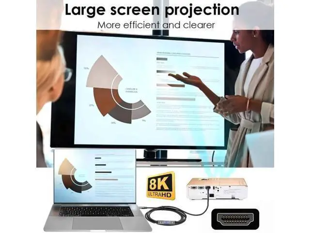 Alt view image 3 of 7 - Micro HDMI Male to HDMI 2.1 Female UHD Extension Gold Converter Adapter Support 8K 60hz HDTV