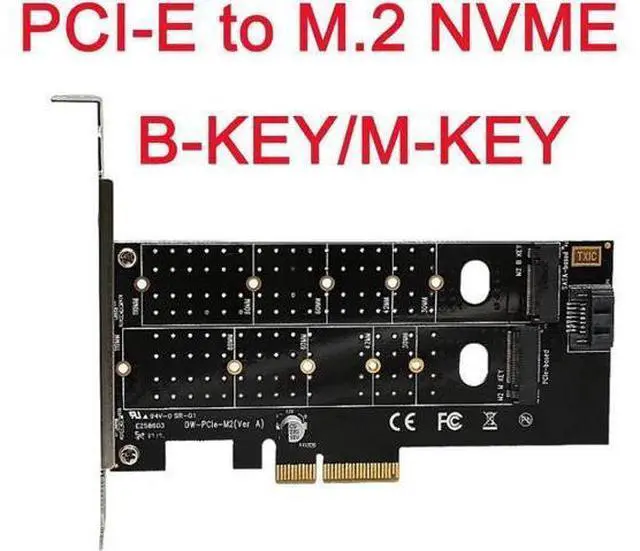 Main image of M.2 NVMe SSD NGFF to PCIE X16 Adapter M Key B Key SATA PCI Express NVME m2 SSD SATA Converter riser card