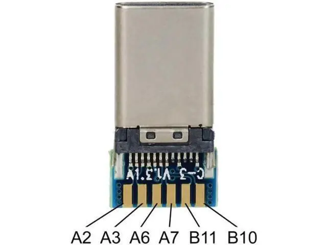 Alt view image 2 of 6 - DIY 24pin USB 3.1 Type C USB-C Male Plug Connector SMT type with PC Board UC-207