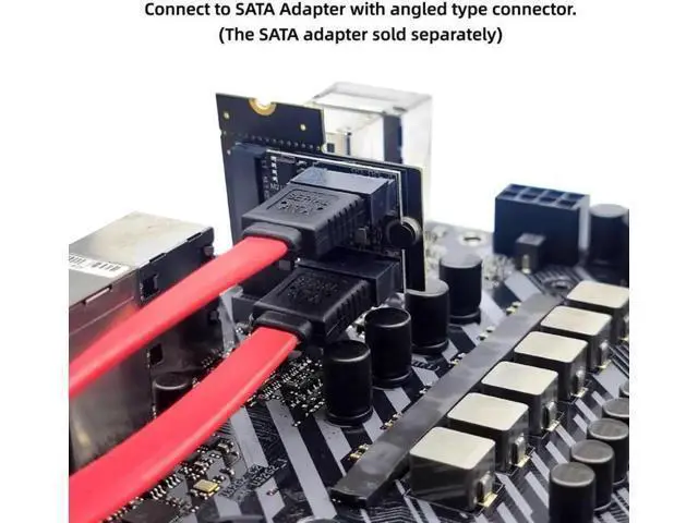 Alt view image 5 of 5 - NGFF Key A+E PCI Express Male to Female Right Angled 90 Degree Low Profile Adapter Extension Card Riser