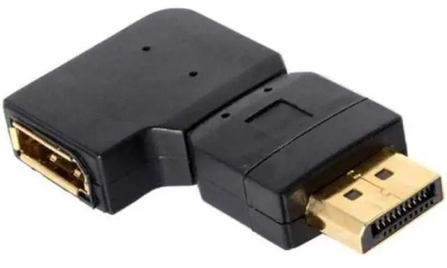 Main image of Left Angled 90 Degree DisplayPort Male to Female Extension Adapter Standard DP 4K