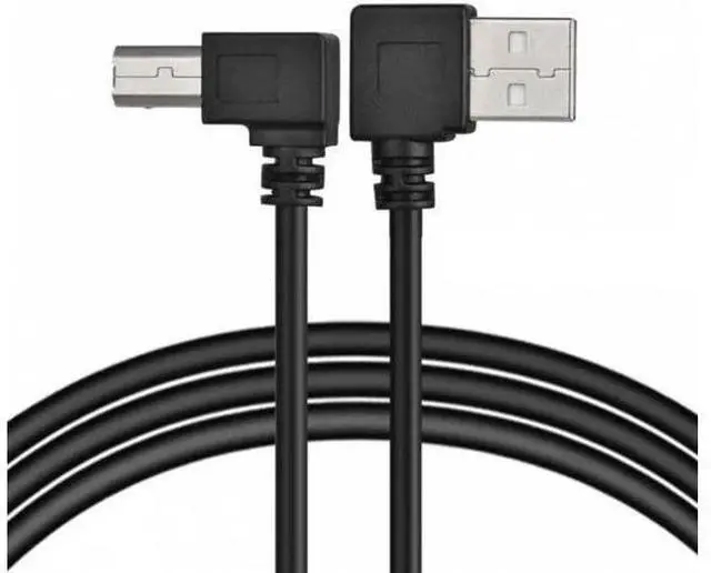Main image of Left Angled USB 2.0 A Male to B Male Angled 90 Degree Printer Cable 50cm 100cm 1.5feet