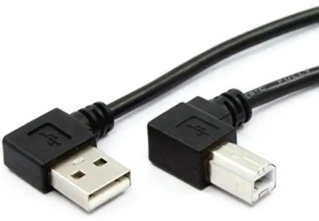 Alt view image 5 of 7 - Left Angled USB 2.0 A Male to B Male Angled 90 Degree Printer Cable 50cm 100cm 1.5feet
