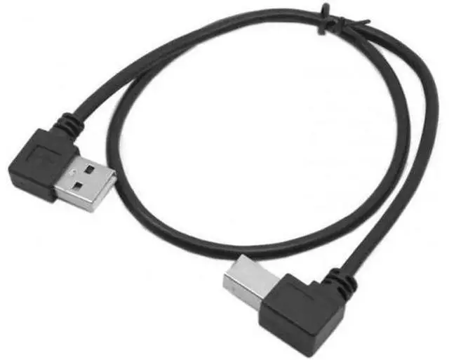 Alt view image 7 of 7 - Left Angled USB 2.0 A Male to B Male Angled 90 Degree Printer Cable 50cm 100cm 1.5feet