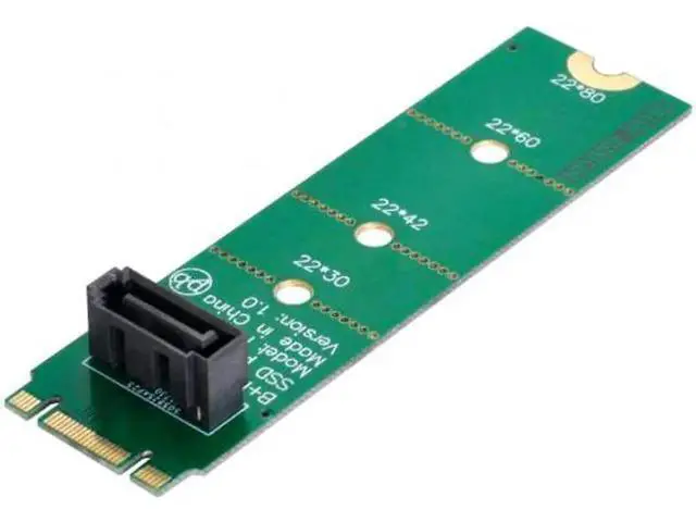 Alt view image 5 of 7 - B/M-key M.2 to Vertical SATA 7pin Hard Disk Drive SSD PCBA Extension Adapter