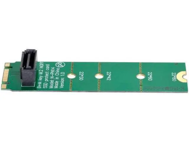 Alt view image 6 of 7 - B/M-key M.2 to Vertical SATA 7pin Hard Disk Drive SSD PCBA Extension Adapter
