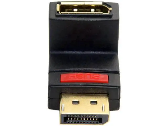 Alt view image 7 of 7 - Up Angled 90 Degree DP DisplayPort Male to Female Extension Adapter 4K