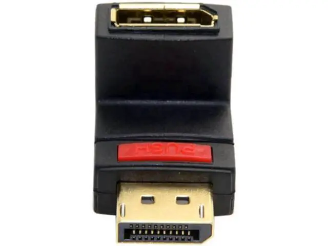 Alt view image 4 of 5 - Up Angled 90 Degree DP DisplayPort Male to Female Extension Adapter DP-086-UP