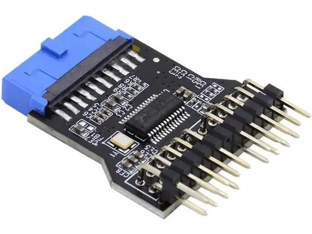 Alt view image 7 of 7 - Motherboard 19pin USB 3.0 Header 1 to 2 USB2.0 9Pin Female Extension HUB Connector Adapter Port Multilier