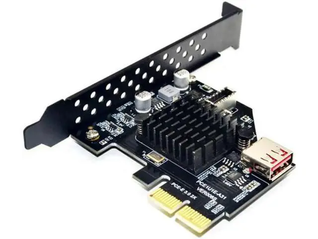 Alt view image 3 of 7 - USB 3.1 Front Panel Socket & USB 2.0 to PCI-E Express Card Ad