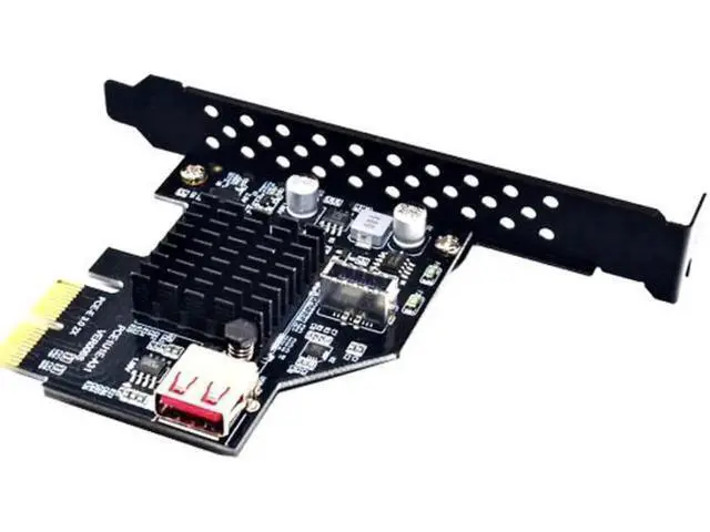 Alt view image 4 of 7 - USB 3.1 Front Panel Socket & USB 2.0 to PCI-E Express Card Ad