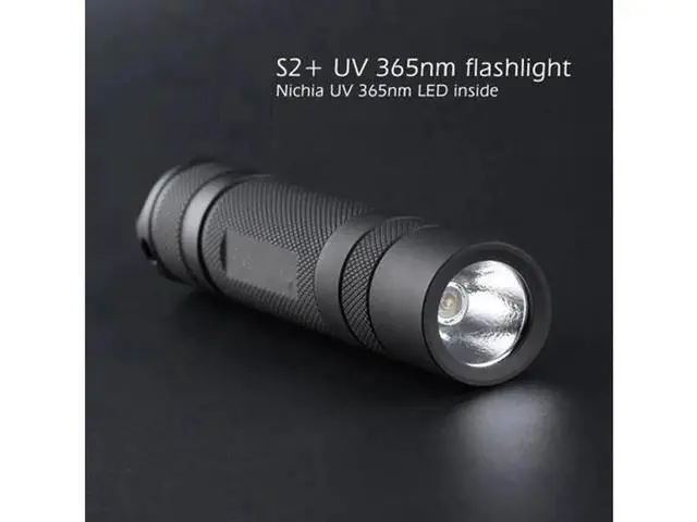 Alt view image 4 of 5 - S2+ black UV 365nm led flashlight ,nichia 365UV in side ,OP reflector,Fluorescent agent detection