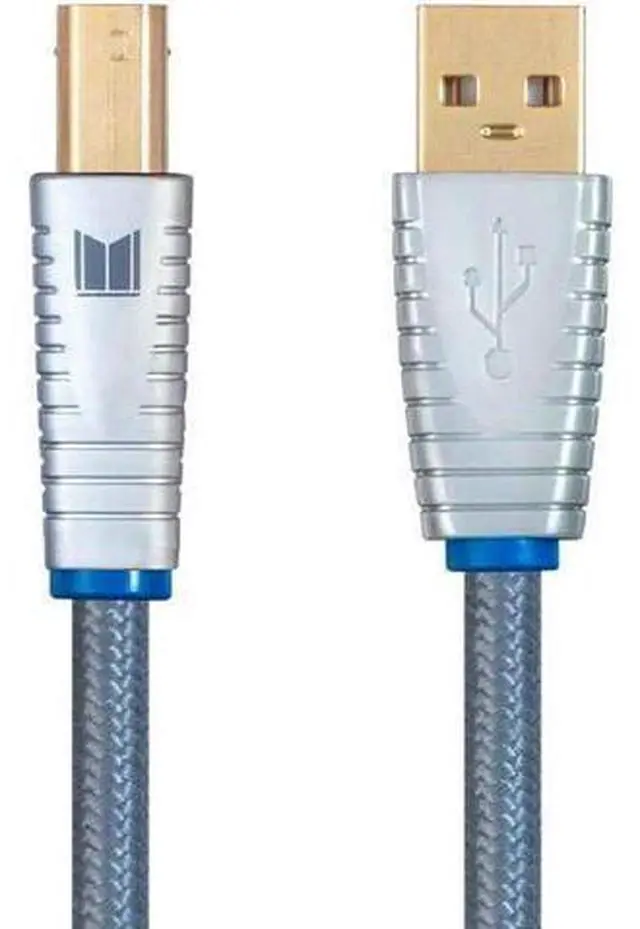 Main image of Monolith USB Digital Audio Cable - USB Type-A to USB Type-B Gold-Plated Connectors 22AWG 2 Meter Gray