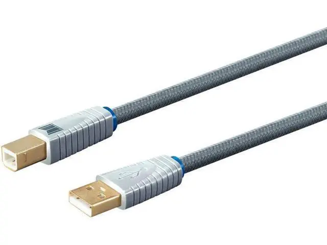 Alt view image 2 of 4 - Monolith USB Digital Audio Cable - USB Type-A to USB Type-B Gold-Plated Connectors 22AWG 2 Meter Gray