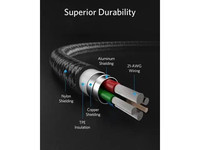 Alt view image 6 of 7 - New Nylon USB C to Lightning Cable MFi Certified for iPhone 14 Series and More (2 Black 6FT)