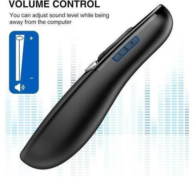Alt view image 5 of 7 - 2 in 1 Type C and USB Presentation Clicker with Air Mouse Control RF 2.4GHz Wireless Presenter Remote PowerPoint Clicker Slide Pointer Advancer for Computer Laptop Classroom Office