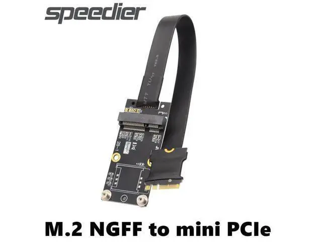 Alt view image 5 of 5 - PCIe Gen3 x1 x16 Riser Card To M.2 Key A.E. Extension Cable mPCIe PCI-E 1X 16X To NGFF M2 WiFi A.E.Key Slot Adapter Cable