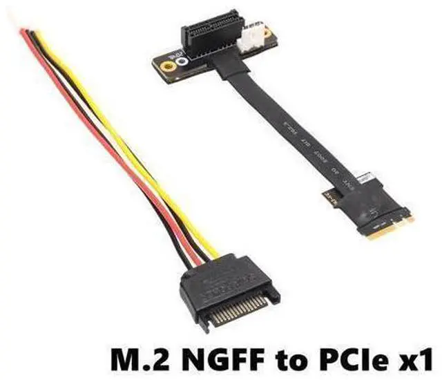 Alt view image 3 of 5 - PCIe Gen3 x1 x16 Riser Card To M.2 Key A.E. Extension Cable mPCIe PCI-E 1X 16X To NGFF M2 WiFi A.E.Key Slot Adapter Cable