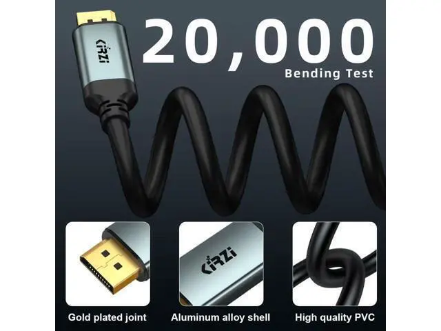 Alt view image 4 of 7 - DisplayPort to VGA Cable 40ft 1080P@60Hz Adapter Converter DP Male to VGA Male for Monitor Desktop Laptop